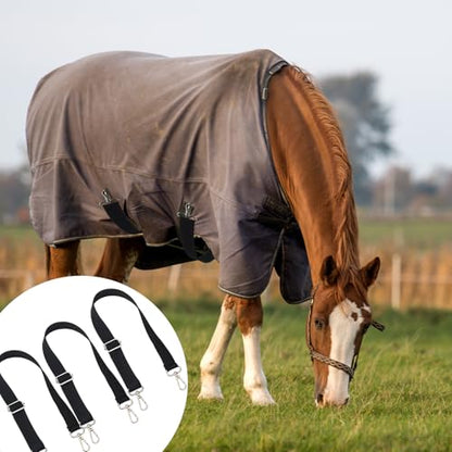 Shinylin Horse Blanket Leg Straps Adjustable, Adjustable Double Snap