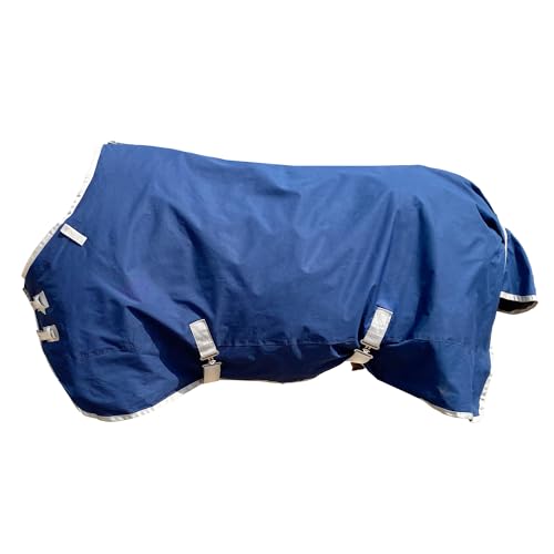 1200D Horse Blanket Winter Water Resistant 220g Polyester Fiber Filling Liner 1200D Premium Turnout Horse Blanket,Horse Blankets for Real Horses Medium Weight Blanket 78 inches,145cm Deep Blue