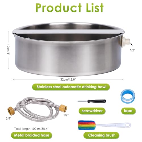 Automatic Dog Water Bowl Dispenser Outdoor Pet Water Fountain - size: 2 drinking ports