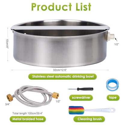 Automatic Dog Water Bowl Dispenser Outdoor Pet Water Fountain - size: 2 drinking ports