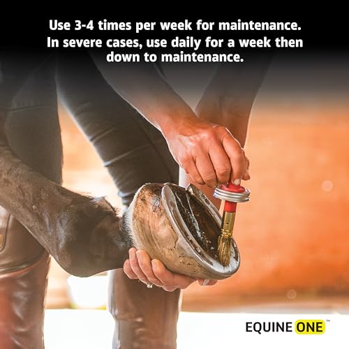 Equine One Natural Hoof Dressing - 100% All-Natural Hoof Care Product - Abscesses || Thrush || White Line || Quarter Crack (16 fl.oz) - size: 16 fl.oz