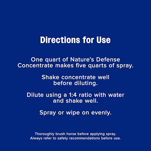 Farnam Nature’s Defense Concentrate, Botanical Fly Repellent Spray, 32 oz | Makes 5 Quarts,Water-Based,Repels horn flies, stable flies, house flies, horse flies, deer flies, mosquitoes and gnats
