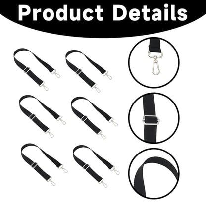 6 Pcs Horse Blanket Sheet Leg Straps, 24 to 42 Inch Replacement Adjustable Belly Strap, Double Swivel Snaps Horse Blanket Straps, Winter Blankets Stretchy Belly Strap