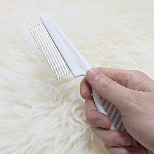 Kopal Flea Combs & Lice Brushers for Dogs and Cats, Fine Tooth Combs 3-pc, White