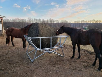 Aoneky 6x6 ft 1-Inch Hole Heavy Duty Hay Net, Small Hole Slow Feed Bale Net for Horses, 3mm Knotless Nylon with 23ft Tie Rope, 2200LB Capacity for Extreme Slow Feeding & Waste Reduction - size: 6x6ft