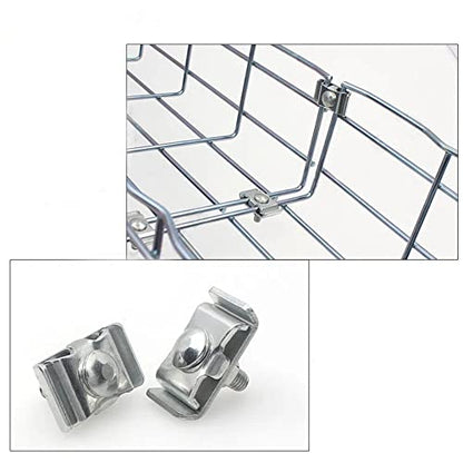 Gridwall Joining Clip , JruiZhp 10 Pcs Silvery Wire Grid Panel Connector Grid Panel Joiner Connectors Grid Wall Clamps Grid Connectors, for Wall Grid Panels (Galvanization)