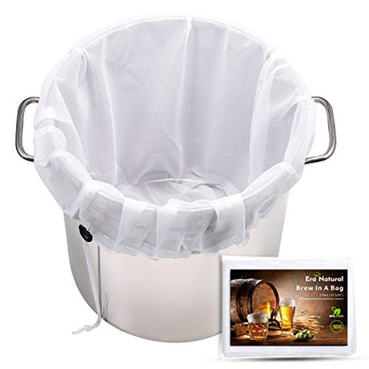 Brew Bags Reusable 3 Pack, Extra Large 26"x22" Fine Mesh Strainer Bag for Home Brewing Hops Grains Wine Beer Making Drawstring Straining Brew in a Bag - size: 1