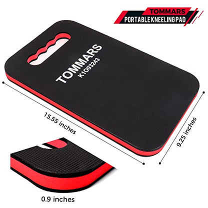 TOMMARS 0.9 Inch Thick Mechanic Kneeling Pad, 15.55 x 9.25 Inches - size: 9.25in Length-Unfodable