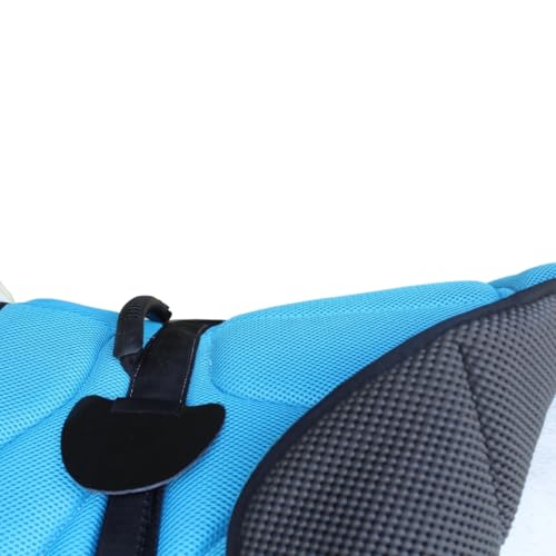 Horse Western Breathable Padded Anti-Slip Neoprene Bareback Saddle Pad 39194 - color: Turquoise/Black, size: Bareback Pad: 23" L x 36" W Cinch: 32" L x 4" W