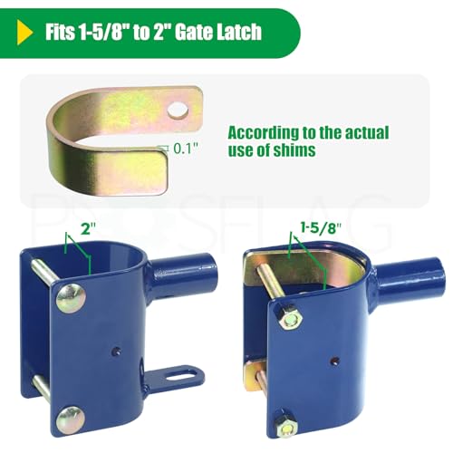 2 Pack S16100300 2 Way Farm Tube Gate Latch for Metal Tube Gates