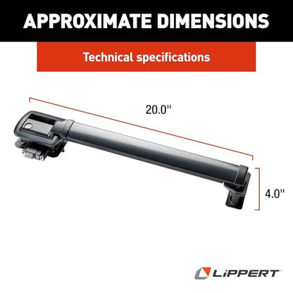 Lippert LatchXtend™ Easy Open RV Door Handle Extension for Entry Doors with a Standard Paddle Latch, Extends Reach by 14", Easy Retrofit Installation, Perfect for Kids and Seniors - 2022301969 | Fits right-handed entry doors with standard paddle latch, cu