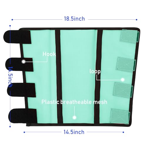 Jexine 8 Pcs Mesh Fly Boots for Horse - color: Green, Sky Blue
