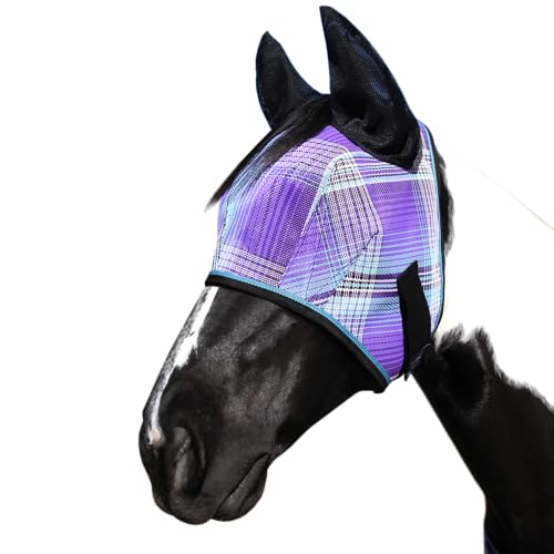 Kensington Fly Mask w/Web & Nose Size: L-Avg Color: 2017-Lavender Mint - size: L (Average Horse)