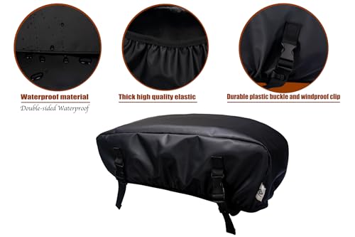 Eudora Waterproof Small Winch Cover for 2500-5500 lb Electric Winches | Heavy-duty vinyl sheds rain, resists UV, frost, dust; elastic hem and straps secure ATV UTV trailer winches against wind