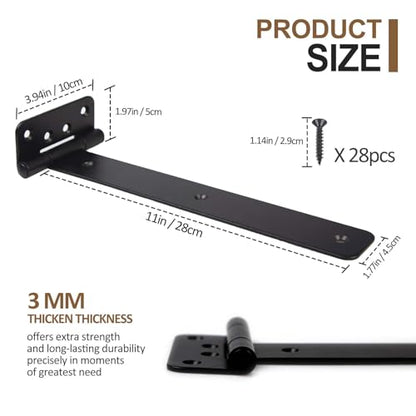 4 Pack 13" Large Heavy Duty Gate Hinges Gate Tee Hinge - color: T-strap, size: 11 Inch - 4 Pcs