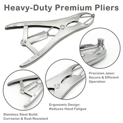 Goat Banding Kit, Livestock Castration Bander with Stainless Steel Expander Pliers, 120Pcs 2 Sizes Castrator Rings and Ring Installation Tool for Goats, Lambs, Calves, Sheep, Piglets - style: Pliers，60-S, 60-M