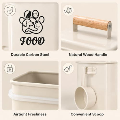 Airtight Dog Treat Container Set of 2 - color: White