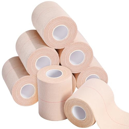 Tondiamo 8 Rolls Elastic Tape Adhesive Elastic Tape Self Adhesive Bandages Wrap Flexible Stretch Bandages Athletic Sports Skin Strips for Sports Ankle, Knee and Wrist Animal Pets (4 Inch X 5 Yard) - size: 4 Inch x 5 Yard