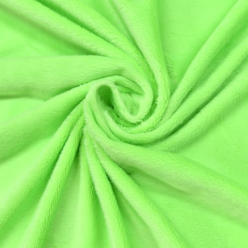 Surf turtle Lime Green Super Soft Minky Fabric by The Yard, 36"x60" - color: Lime Green
