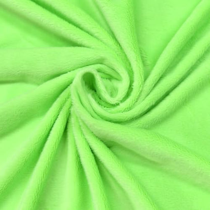Surf turtle Lime Green Super Soft Minky Fabric by The Yard, 36"x60" - color: Lime Green