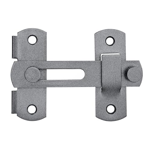 2 Packs Grey Stainless Steel Barn Door Latch Bi-fold Door Lock - color: Gray