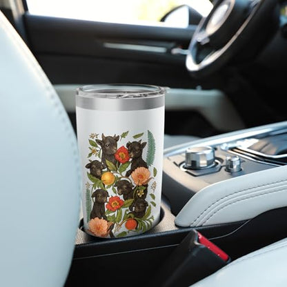 cute baby coat flower Stainless Steel Insulated Tumbler - color: White