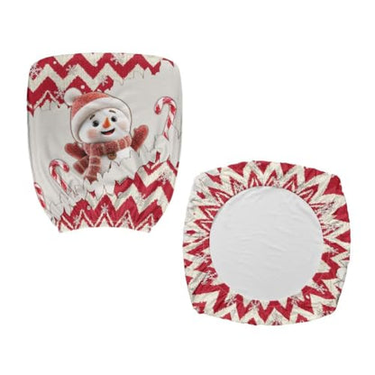 Christmas Cute Snowman Office Chair Seat Cover Chair Seat Covers - color: Christmas Cute Snowman