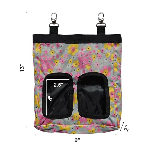 RIOUSSI Guinea Pig Hay Feeder, Hanging Rabbit Hay Feeder Bag. LittleFlowers - color: Littleflower