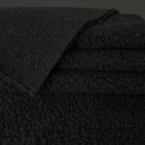 Heavy Duty Sherpa Sheep Skin 60" Wide - 21oz per Yard, 7.7mm Sold by The Yard (Charcoal) - color: Charcoal, size: Heavy Duty Sherpa