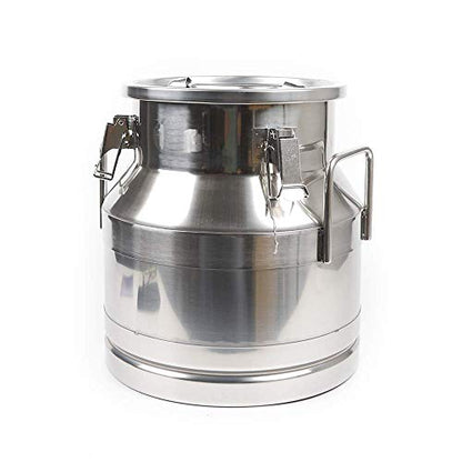 Stainless Steel Milk Can Wine Pail Bucket Jug Keg Oil Barrel Tea 10-60L Option (20L) - size: 20L
