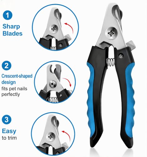 Dog Brush for Shedding,Deshedding Slicker Undercoat Rake Brush for Dog,6PCS - color: Blue-6