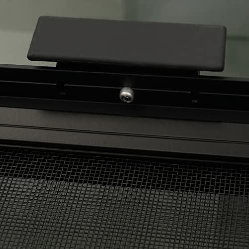 42" W x 22" H Black Tempered Glass RV Window, Horizontal Sliding, Universal Fit for RV with 2-6mm Sheet Metal Thickness - color: 42" W x 22" H