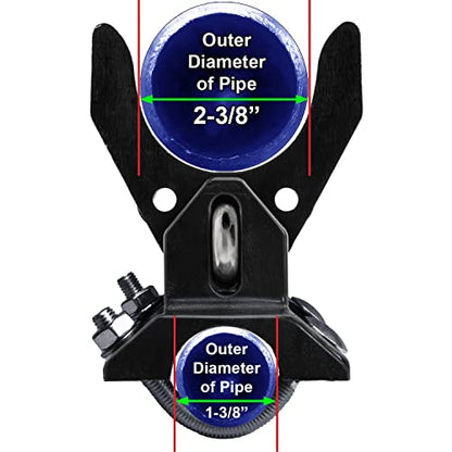 Pool GATE Latch: Child Safety Pool Latch - Push Style Pool Gate Latch for Chain Link 1-3/8" Gate Frames and 2-3/8" Gate Posts - 1 Latch - size: 1-3/8 " gate frame x 2-3/8" Gate Post