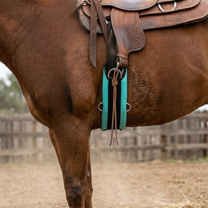 Horse Girth Soft Padded Neoprene Turquoise Western Riding Saddle Cinch 9719 - size: 32" L x 4" W