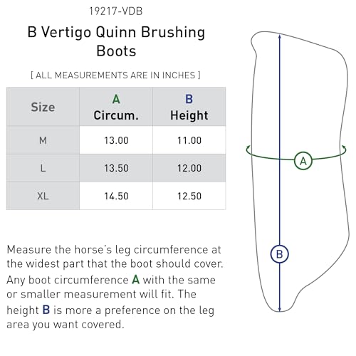 HORZE B Vertigo Quinn Brushing Boots - Dark Navy - XL