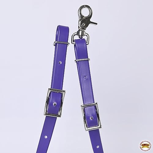 HILASON Western Horse Biothane Leather Rein, Full Size - color: Purple