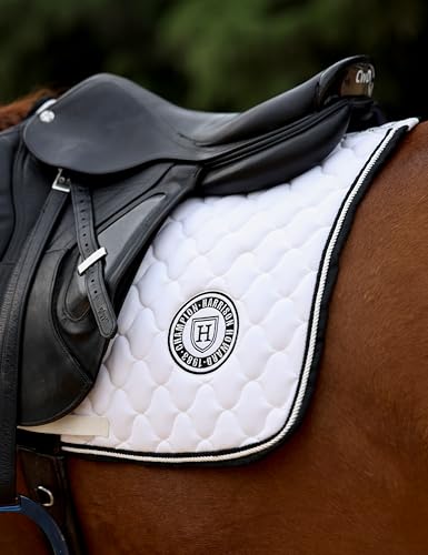 Harrison Howard All Purpose Saddle Pad, English Saddle Pad, Wither Contour - color: White