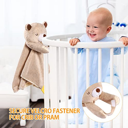 BEREST Baby Sound Sleep Soother- White Noise and Lullaby Infant Sleeping Aid with Cry Sensor at Nap Time Routine, Awesome Babies Gift Portable Plush Toddler Snuggle Toy, Infant Blanket (Deep Brown) - color: Deep Brown