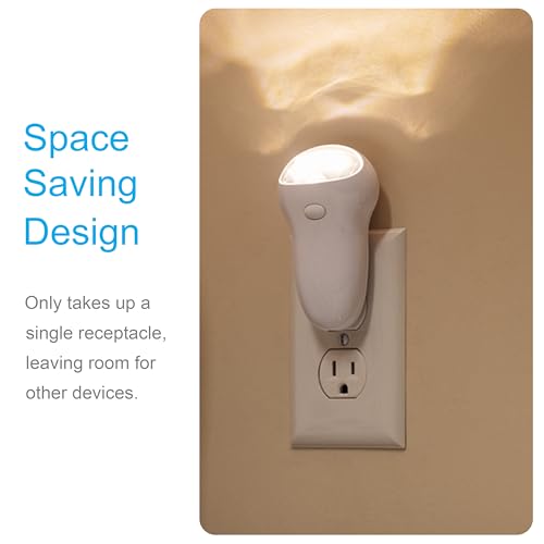 GE 3-in-1 LED Power Failure Nighlight Emergency Flashlight Soft White Night Light Plug Into Wall Rechargeable Dusk to Dawn Auto On/Off Hurricane Storm Tornado 11281