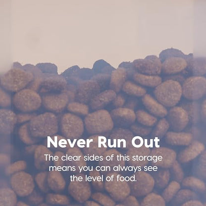 IRIS USA Dog Food Storage Container, Up to 40 lbs, Almond, Made in USA - color: Almond, size: 40 lbs