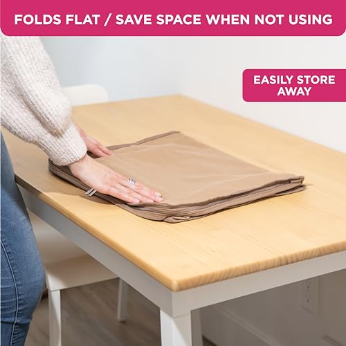 Cedar Clothes Storage Bag Organizer, Protects From Moths, Set of 2, Beige - color: Beige