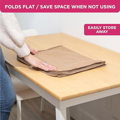 Cedar Clothes Storage Bag Organizer, Protects From Moths, Set of 2, Beige - color: Beige