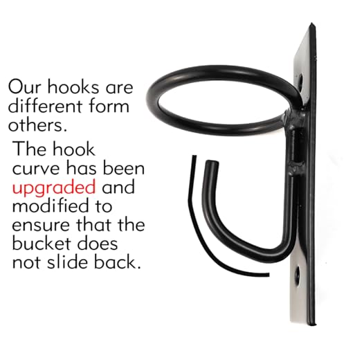 ROYHOO 4PCS Bucket Hooks for Horses Equestrian Bucket Hook Metal Water Bucket Hangers Horse Stalls Feed Bucket Barn Farmhouse Supplies (4)
