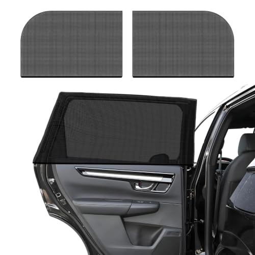 Car Window Shades, UV Protection Vehicle Front Rear Side Mesh Sunshade Curtains, Breathable Heat Block Window Screen Cover Fits for Most Cars, Car Accessories (SUV Rear, 2 PCS) - color: SUV Rear 2 PCS