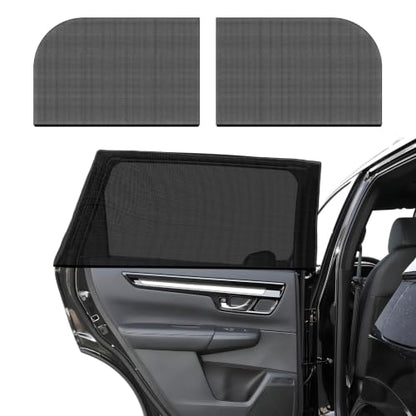 Car Window Shades, UV Protection Vehicle Front Rear Side Mesh Sunshade Curtains, Breathable Heat Block Window Screen Cover Fits for Most Cars, Car Accessories (SUV Rear, 2 PCS) - color: SUV Rear 2 PCS
