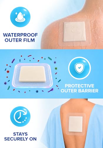 20Pcs Silicone Foam Dressing | 5x5 Bed Sore Bandages | Wound Care FSA&HSA - size: 5x5 20ct
