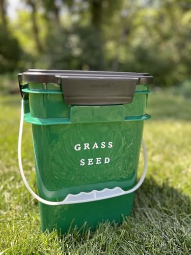 House Naturals 4 Gallon Square Food Grade Plastic Bucket with Lid, Made in USA (Pack of 2) (Dark Green) - color: Dark Green