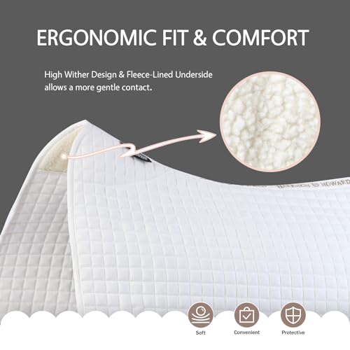 Harrison Howard All-Purpose Square Quilted Western Saddle Pad Breathable, Shock-Absorbing Saddle Pad Comfortable Fit for Horses