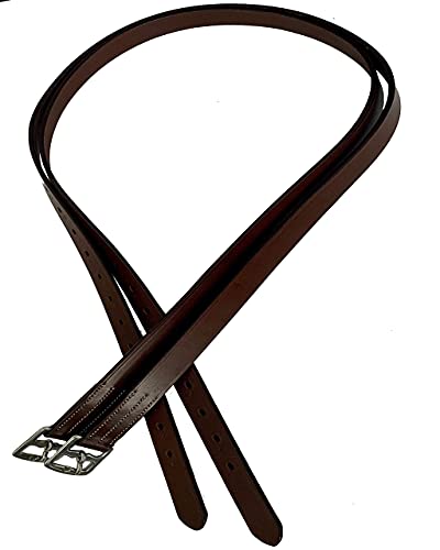 Majestic Ally Genuine Leather English Stirrup Leather (Pair) - color: Chestnut, size: 54 us