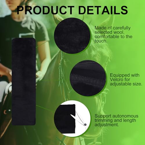 Fleece Horse Halter Cover, Horse Halter Noseband Cover, Halter Fleece Covers for Horses Bridle Nose Band Padded Replacement Accessories